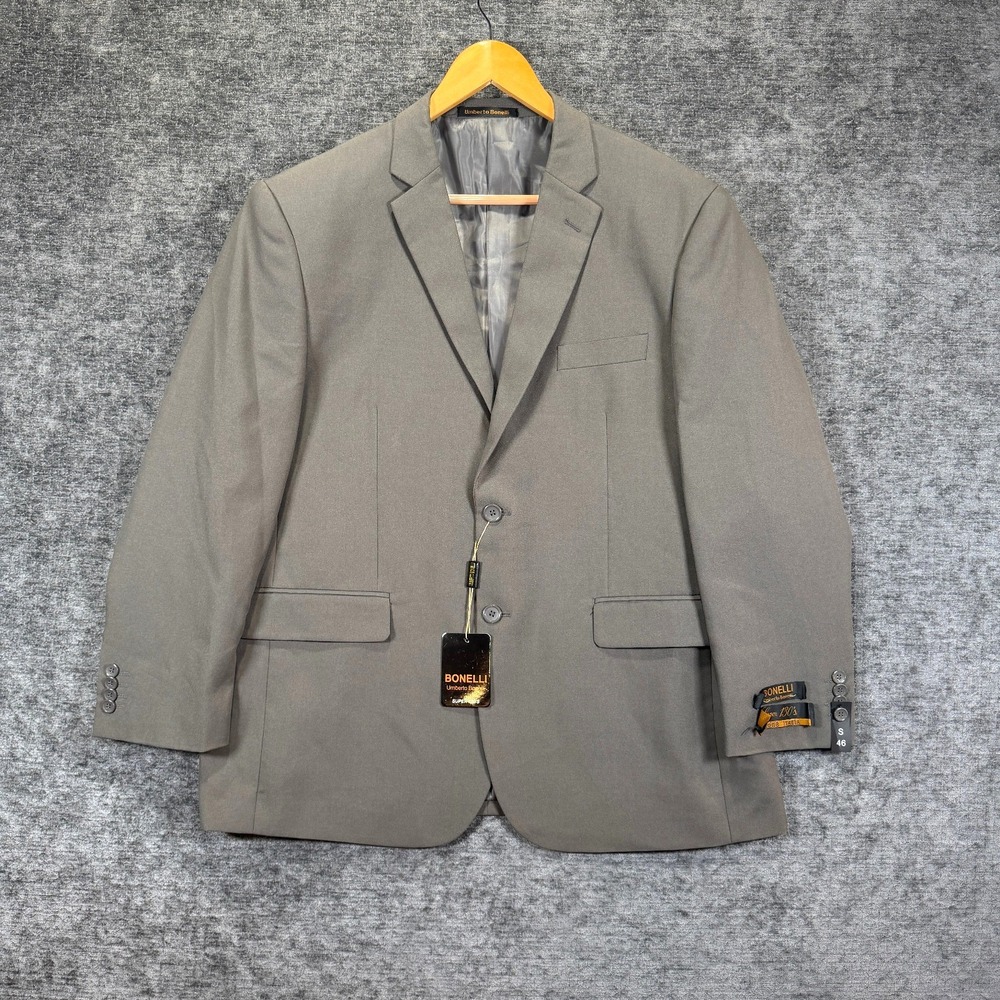 Umberto Bonelli‎ Angelo Blazer Super 130s Mens 46S Gray Sport Coat NWT